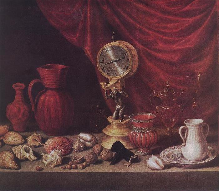 PEREDA, Antonio de Stiil-life with a Pendulum sg Germany oil painting art